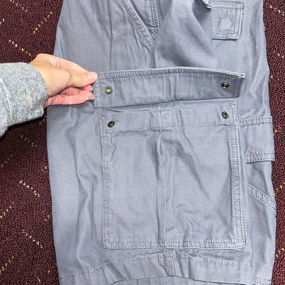 NWT Amazon Essentials Work Wear Cargo Shorts Mens 11" Grey Zip Fly Button Pocket - Picture 6 of 6